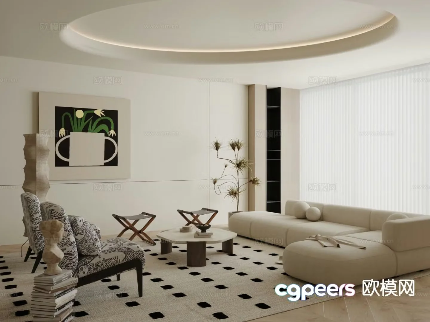Wabi Sabi modular sofa corner sofa 3d model