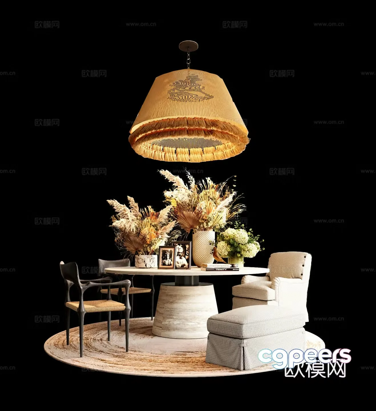 Modern ornament ornament vase chandelier 3d model