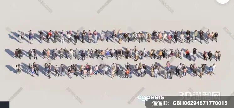 A Group Of People 3D Model – 17546 – VRAY Render