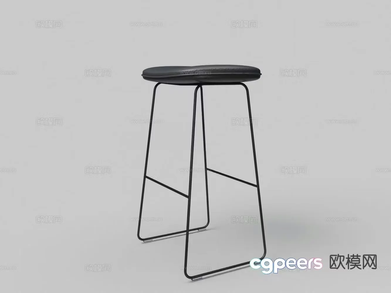 Modern bar stool bar stool high stool 3d model