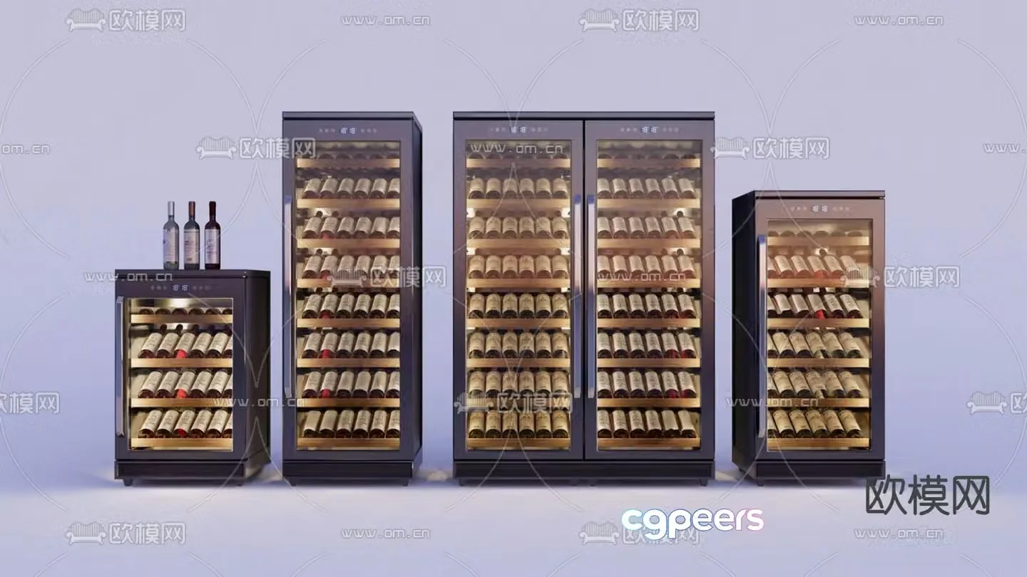 Constant temperature wine cabinet red wine cabinet 3D model