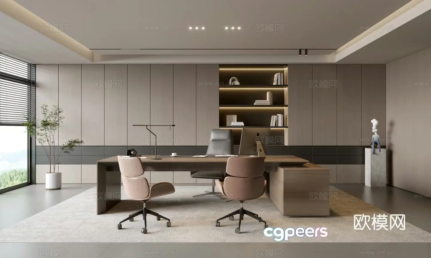Modern Manager’s Office Chairman’s Office President’s Office Office Area Meeting Area 3D Model