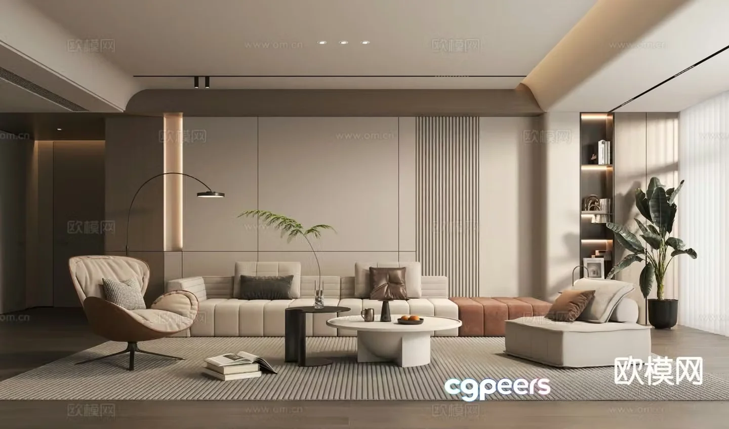 Modern living room 3d model