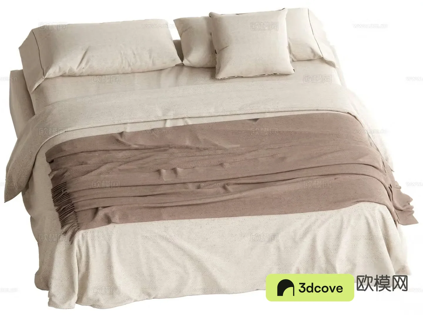 Wabi-sabi style double bed