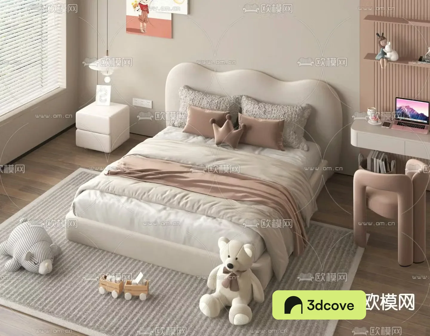 Cream style children’s bed child’s bed double bed