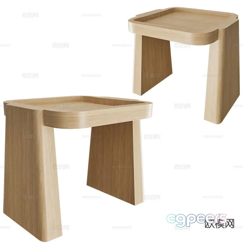 Modernature side table corner table 3d model