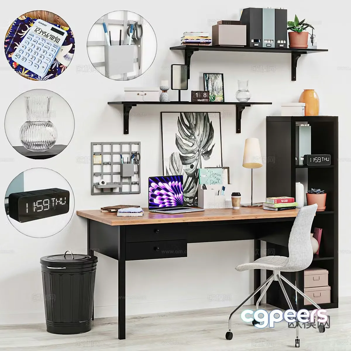 Study room 3d model