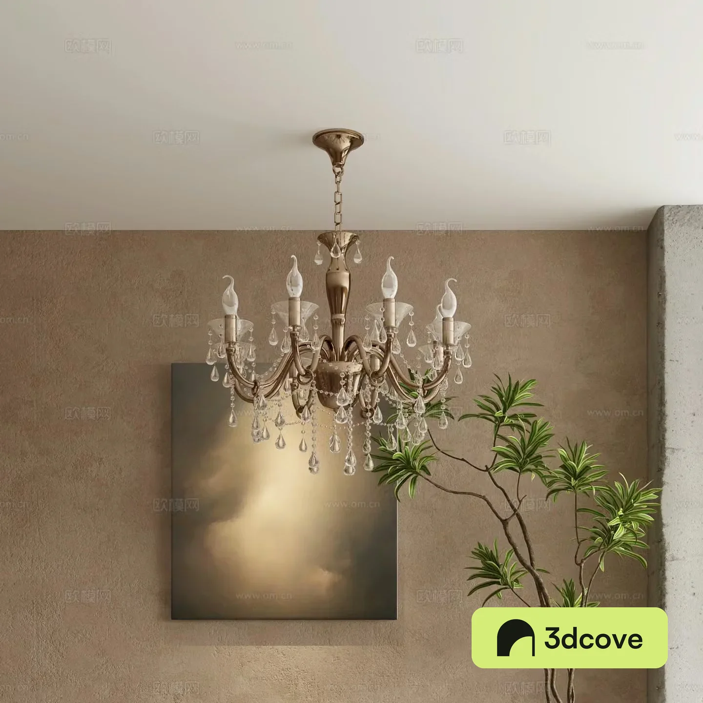 Modern crystal lamp candle table lamp