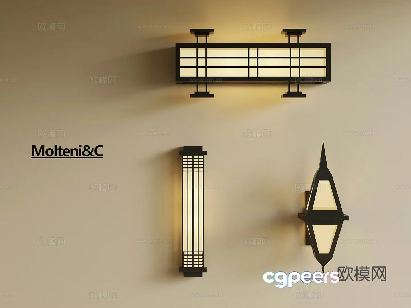 European style wall lamp courtyard wall lamp modern wall lamp 3d model
