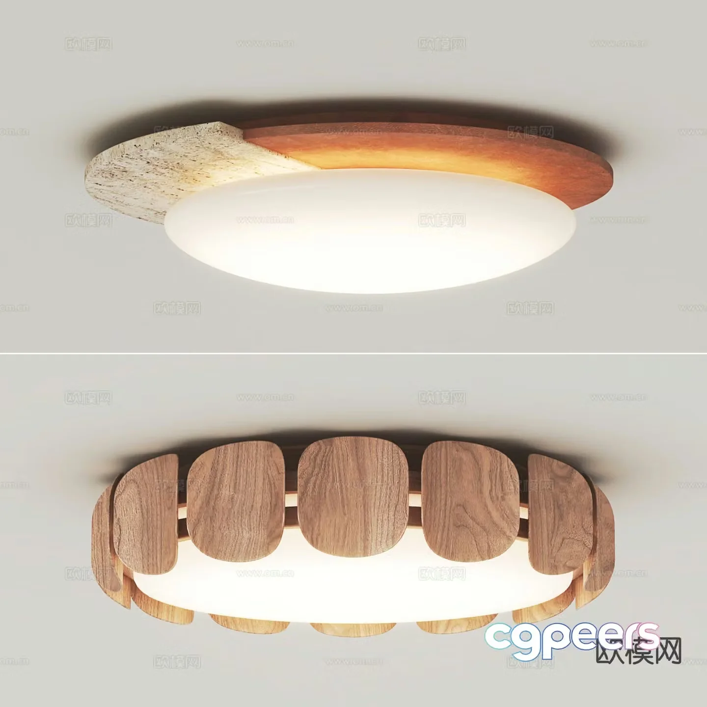 Wabi-sabi ceiling lamp 3d model