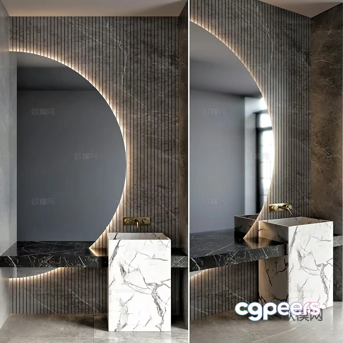 Modern Bathroom Sink 3D Model – 13320 – VRAY Render