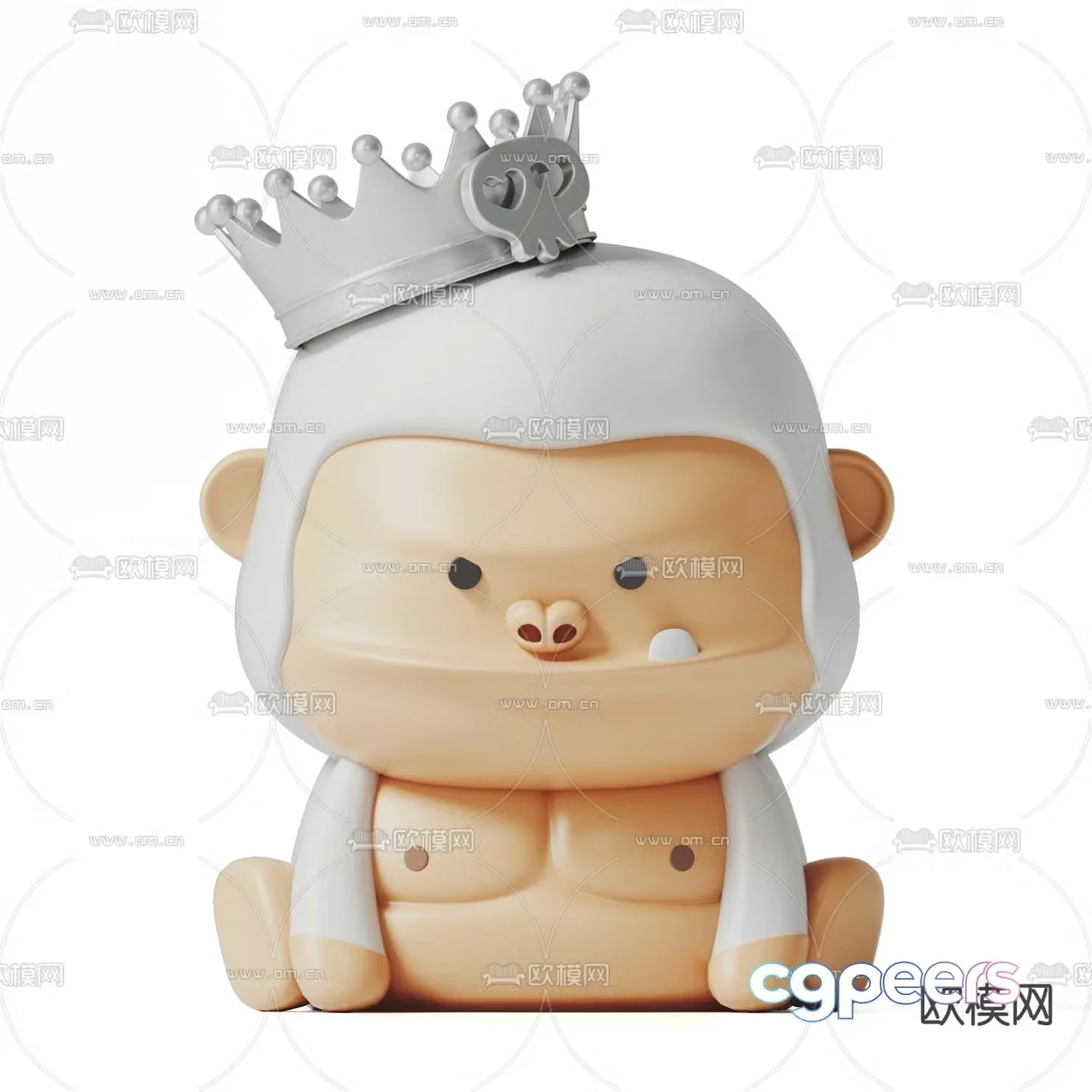 Modern gorilla toy ornament 3d model