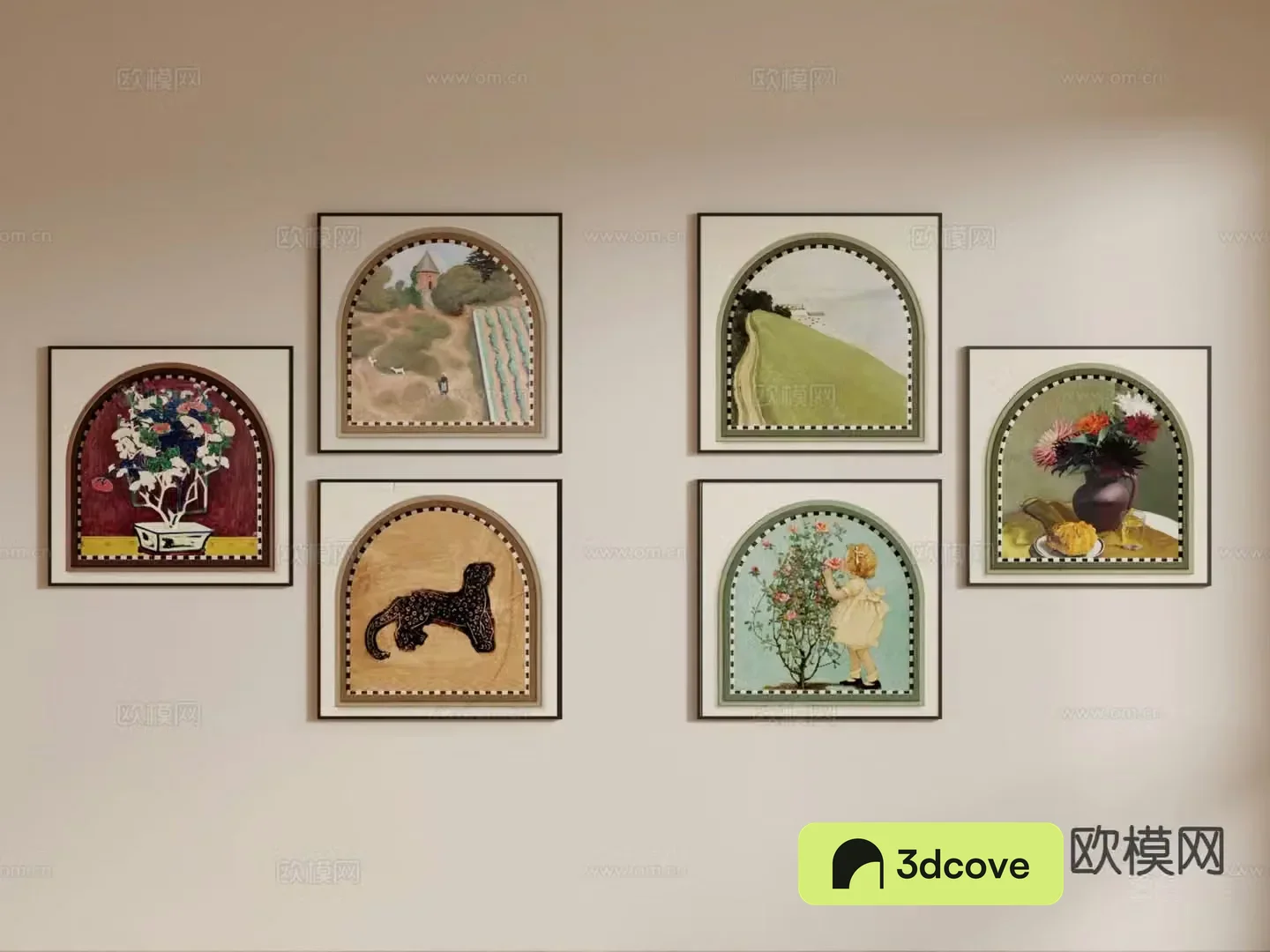 French decorative painting retro painting hanging painting