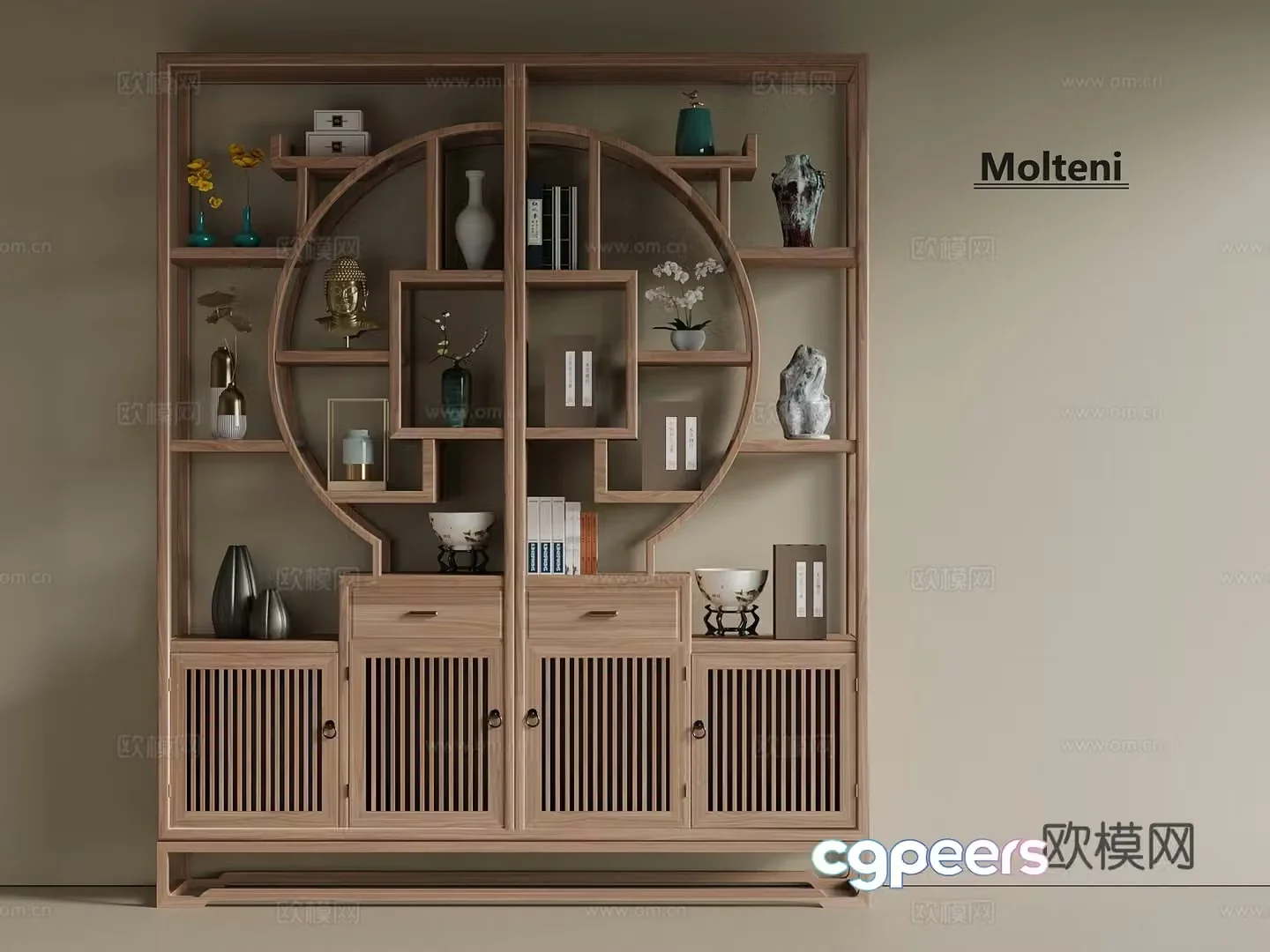 New Chinese style Chinese style Bo Gu shelf Bo Gu shelf Tea cabinet 3D model