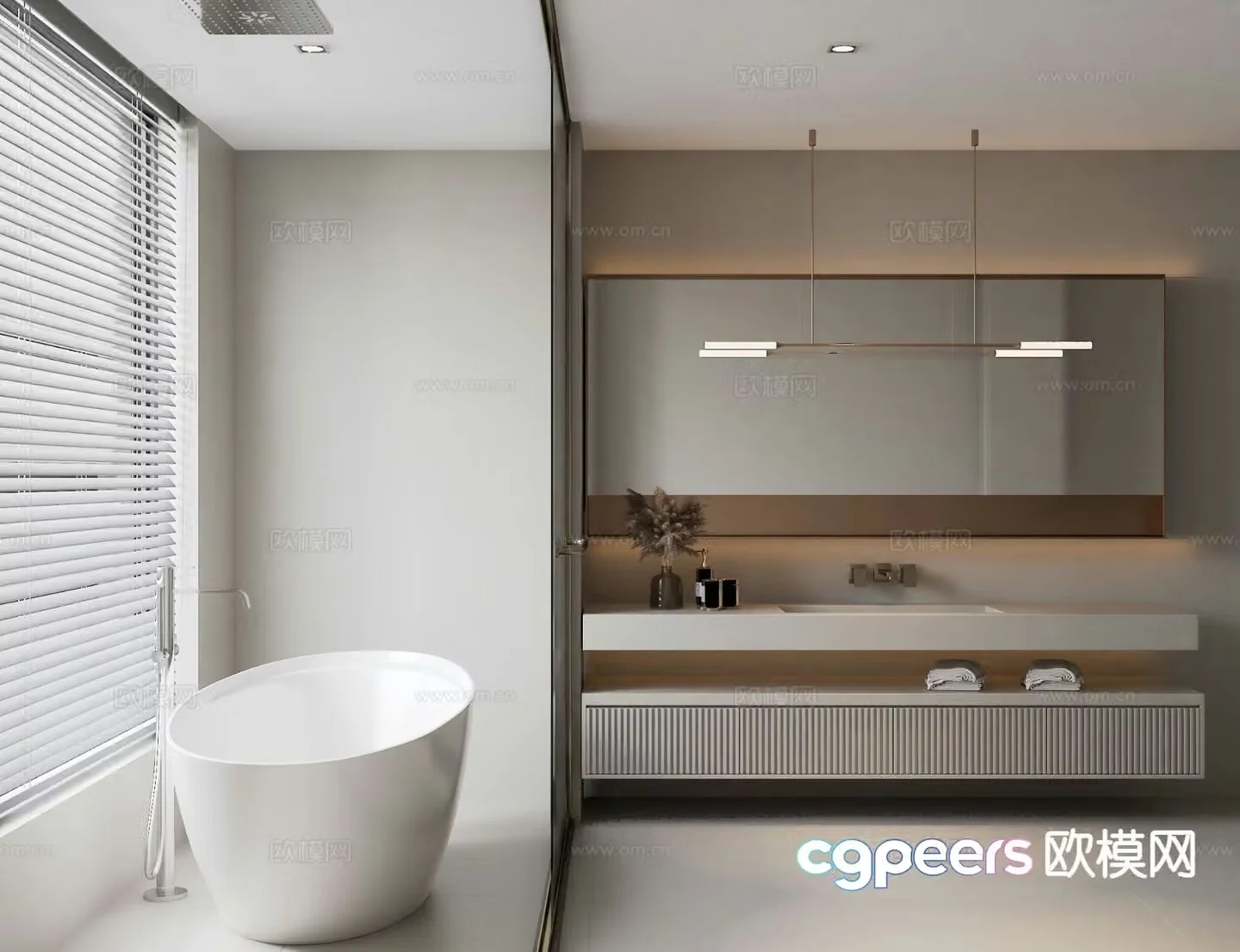 Modern bathroom bathroom 3d model