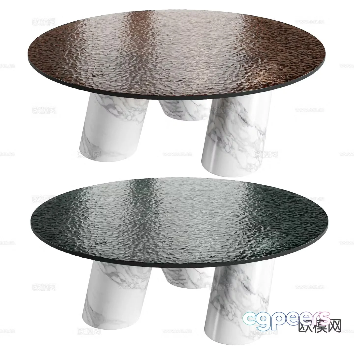 Modern round coffee table 3d model