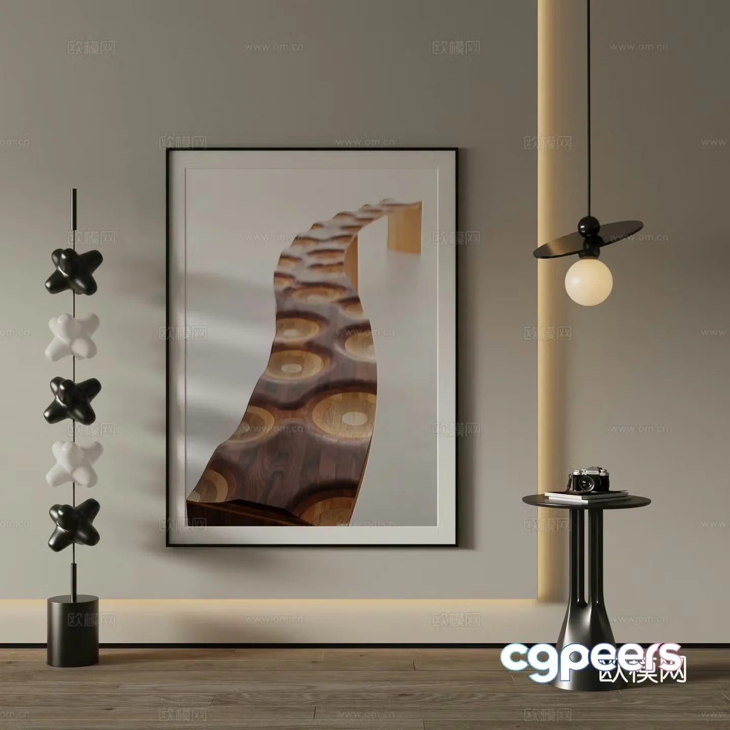 Modern Art Painting Decorative Painting 3D Model