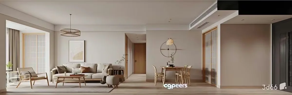 Modern Living Room 3D Model – 22623 – VRAY Render