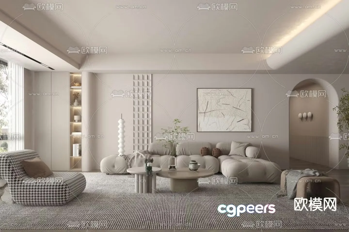 Modern living room 3d model