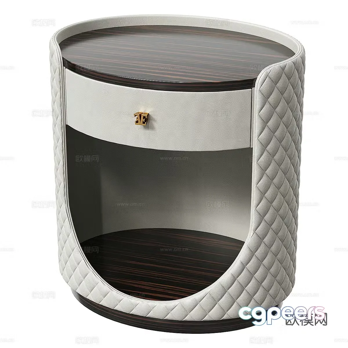 Modern light luxury bedside table 3D model