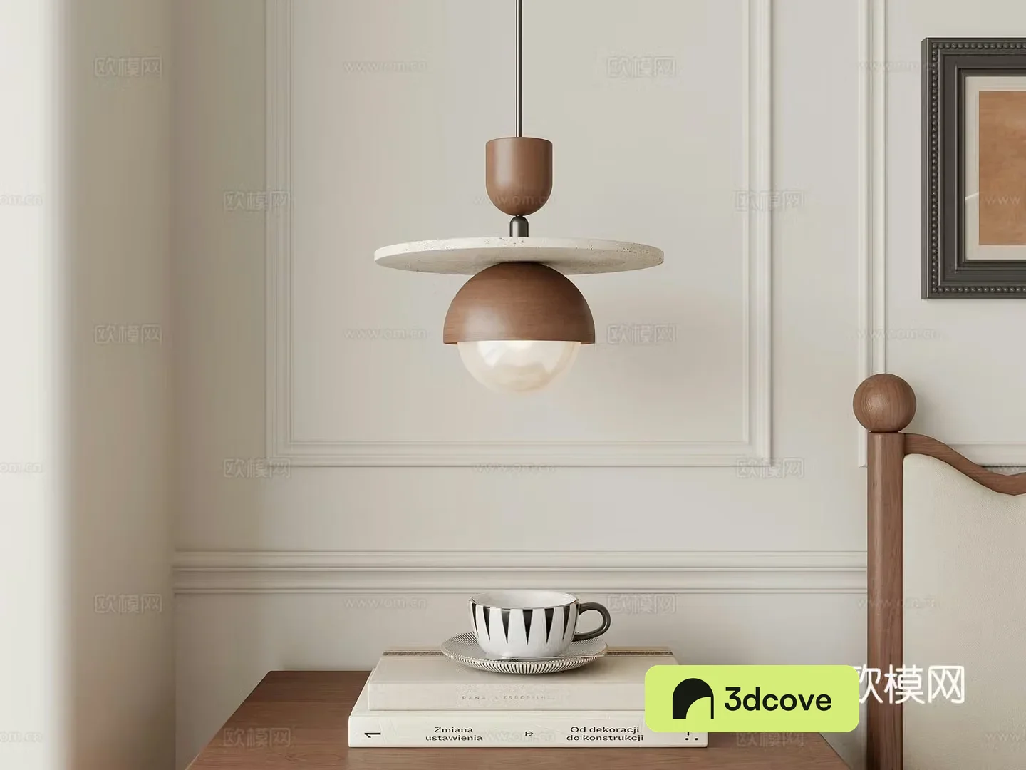 Medium style small chandelier fishing line chandelier 3d model