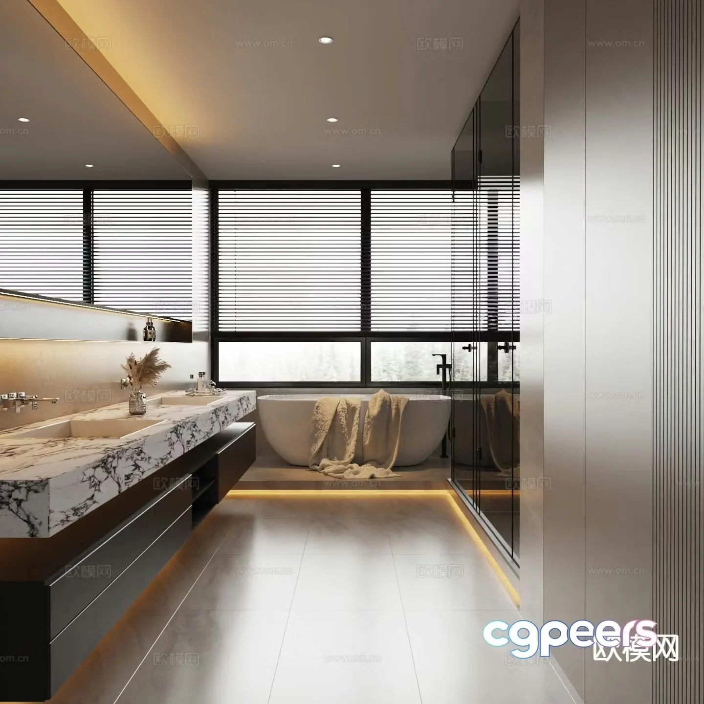 Modern bathroom bathroom toilet 3d model