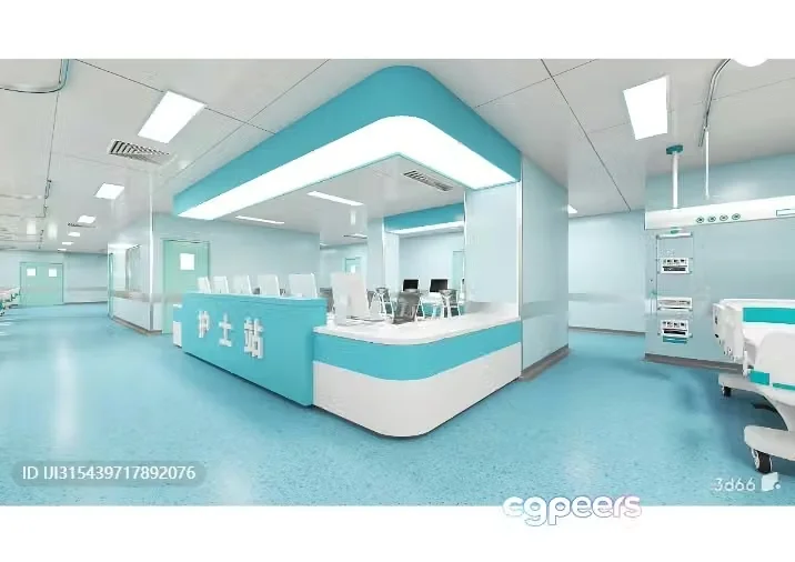 Modern Hospital Room 3D Model – 7111 – VRAY Render
