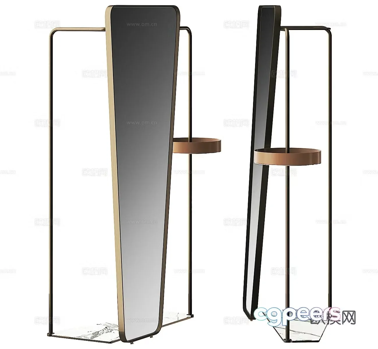 Makeup mirror Floor-standing mirror Dressing mirror Decorative mirror Dressing mirror Household mirror Full-body mirror 3D model