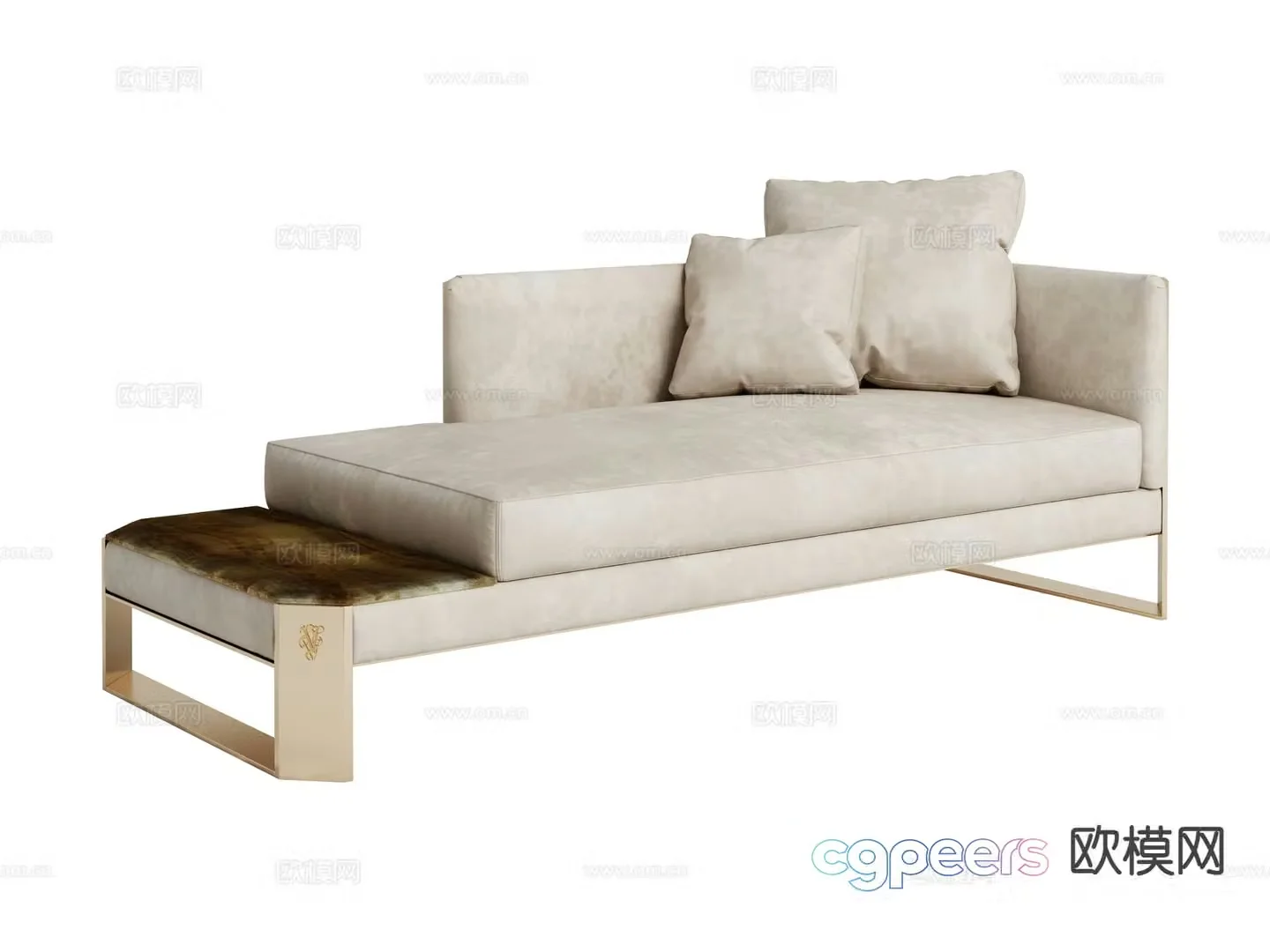 visionnaire light luxury chaise longue chaise longue sofa 3d model