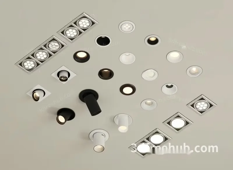 Modern Light Fixtures 3D Model – 23322 – VRAY Render
