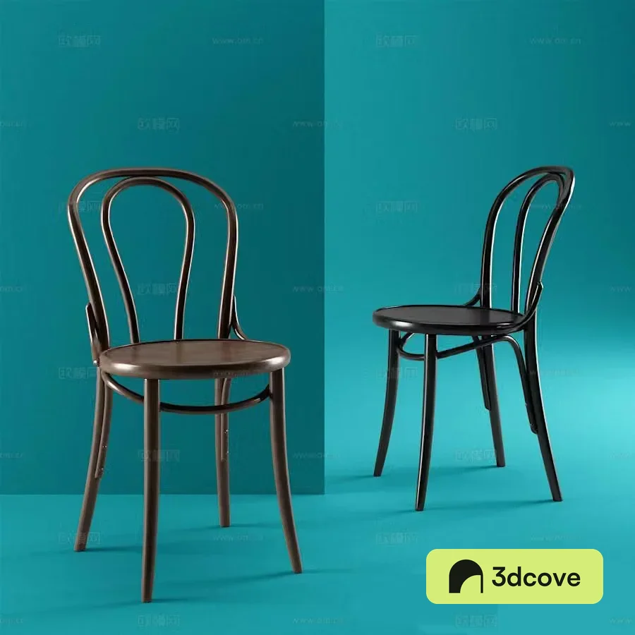 New Chinese dining chair single chair single chair 3d model