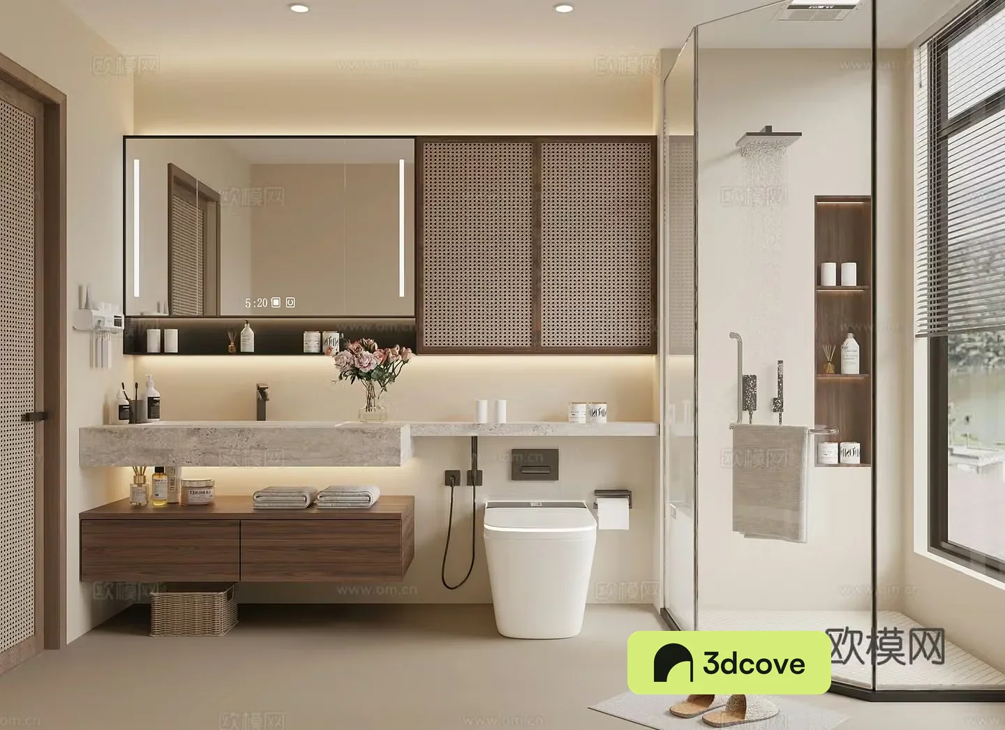 Wasabi Middle Style Bathroom 3D Model