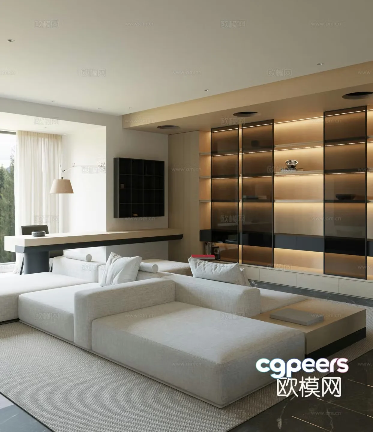 Modern living room 3d model