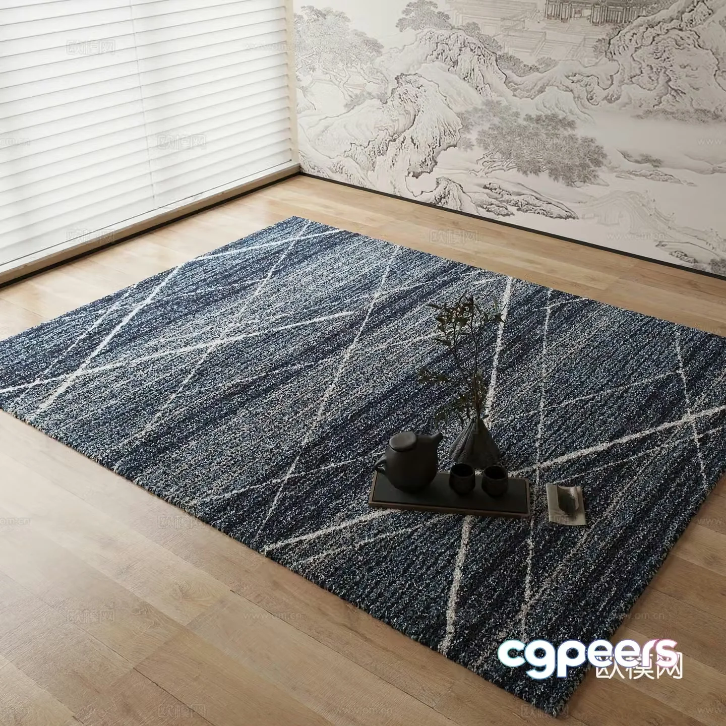 New Chinese carpet 3D model