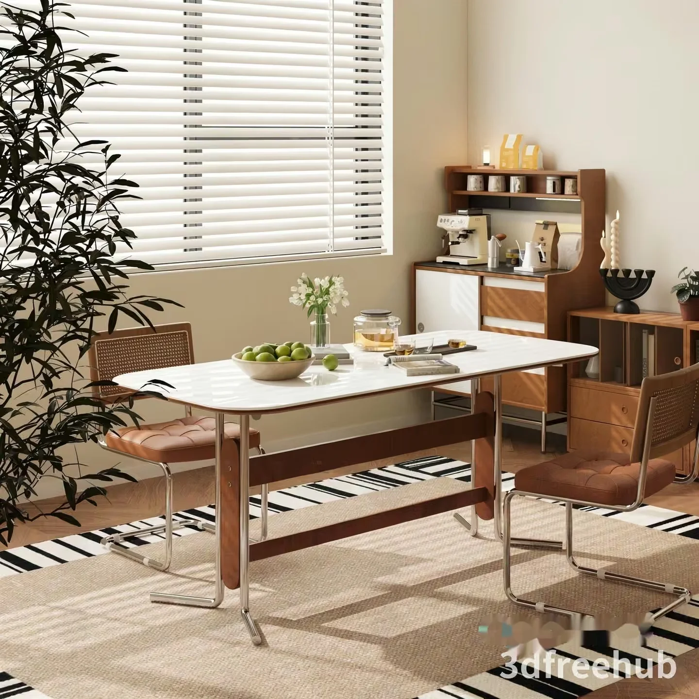 Modern Dining Room 3D Model – 18972 – VRAY Render