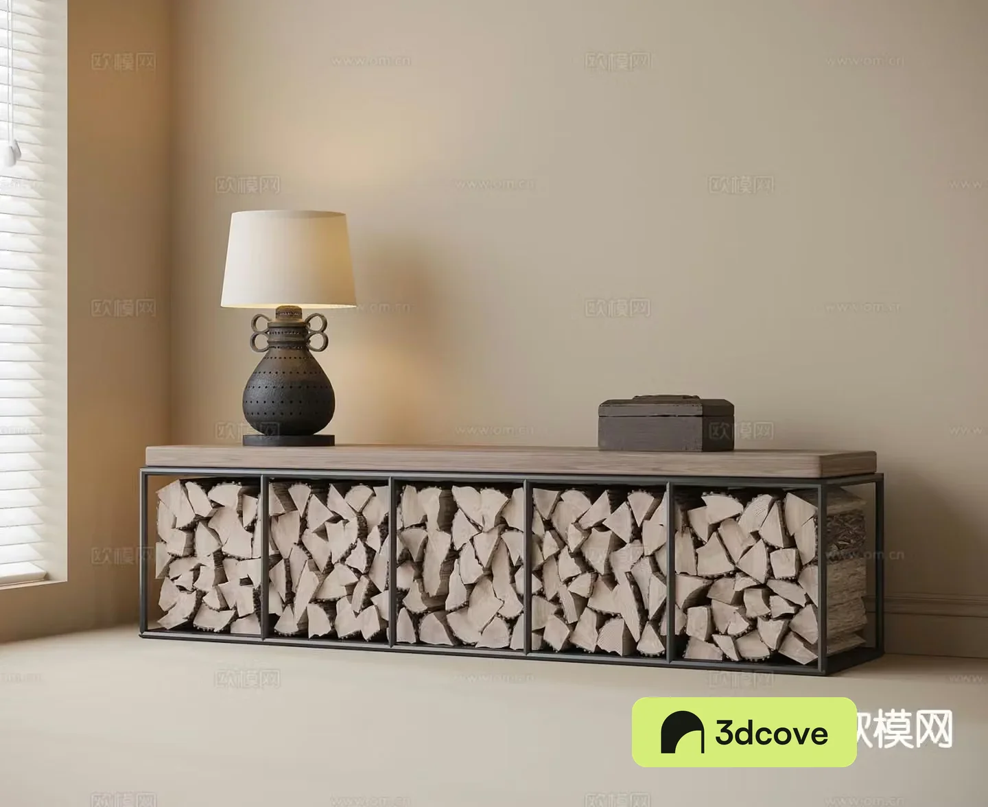 Wabi-sabi TV cabinet 3d model