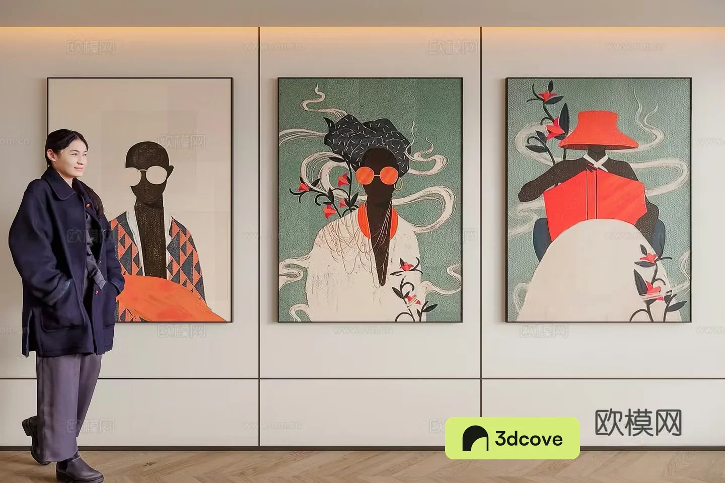 Modern simple combination hanging painting