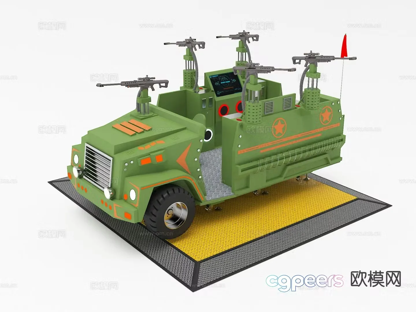 Modern fort toy car 3d model