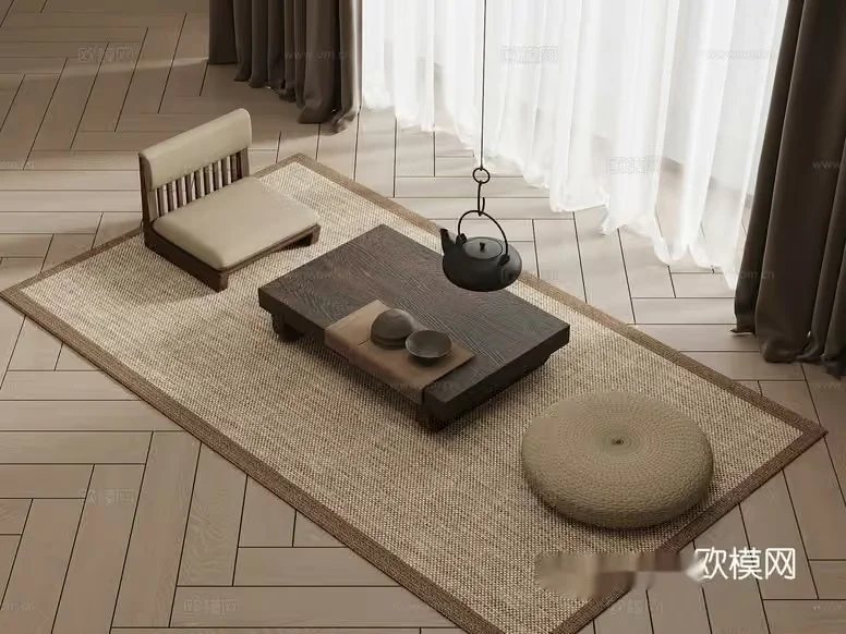 Minimalist Living Room 3D Model – 6412 – VRAY Render