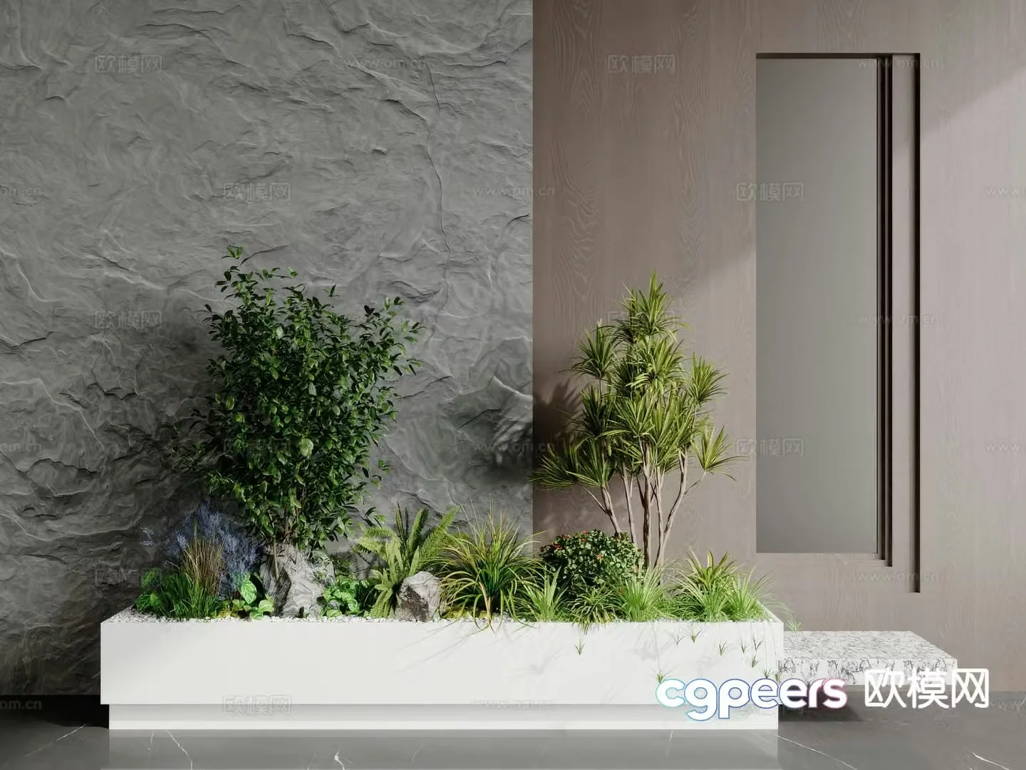 Plant heap Landscape plants Plant combination Tree pool 3d model