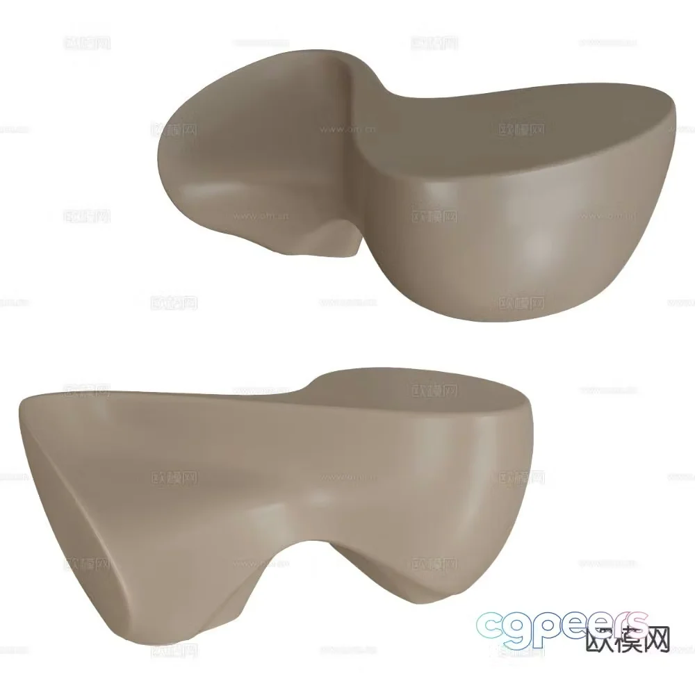 Serralunga special shaped coffee table 3d model