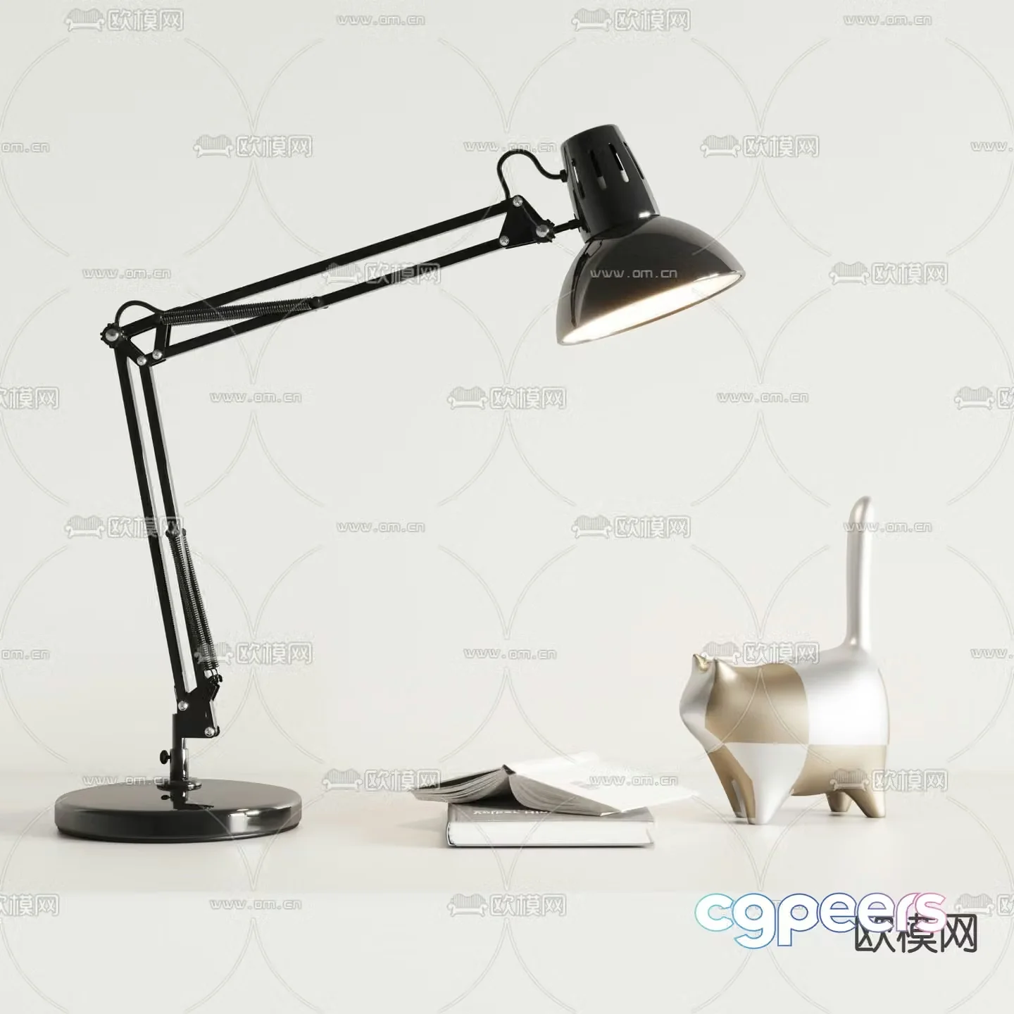 Simple desk lamp reading lamp 3d model