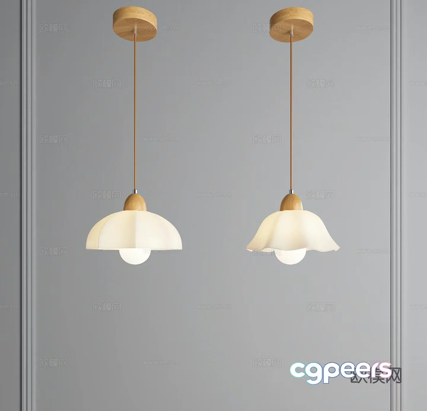 Cream-style chandelier Log chandelier Pastoral chandelier Nordic chandelier Medium chandelier Restaurant chandelier 3D model
