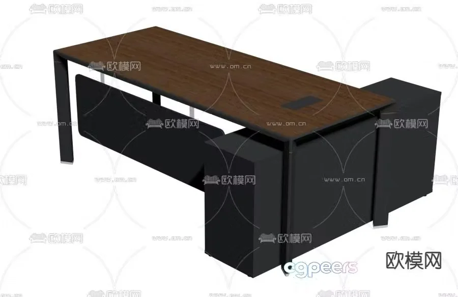 Modern office desk executive desk 3d model
