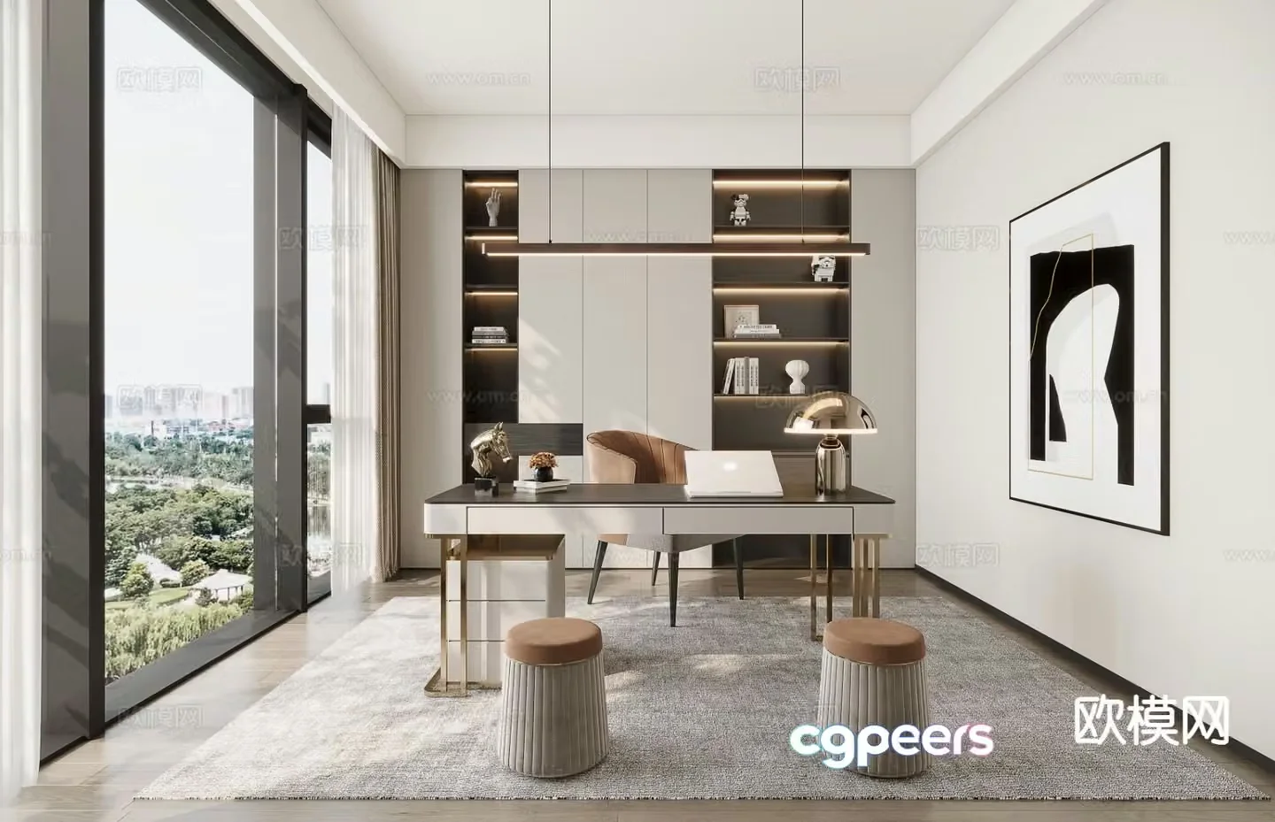 Light luxury study 3D model
