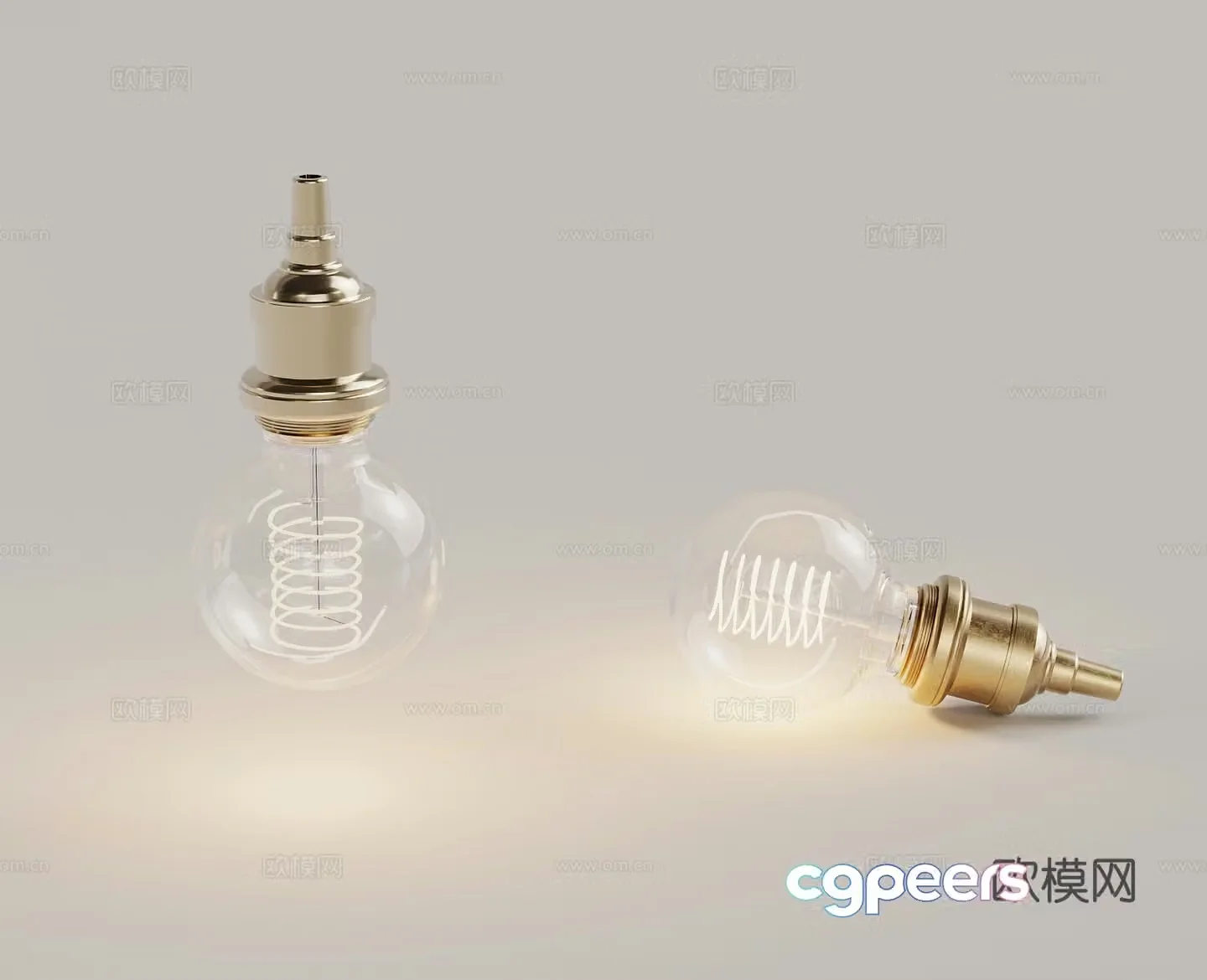 Modern light bulb metal light bulb 3d model