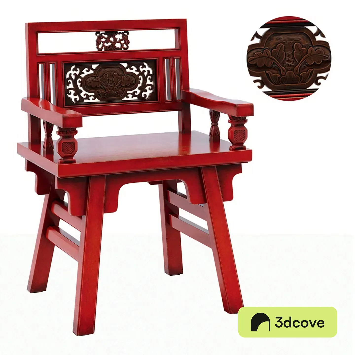Wooden Asian-Style Chair