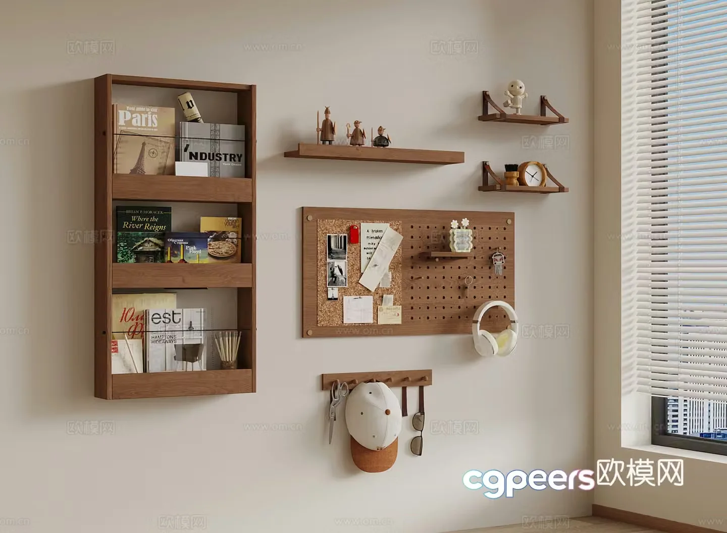 Modern medieval style shelf ornament 3D model