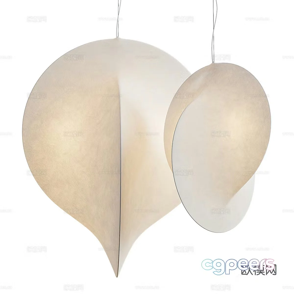 New Chinese style Wasabi FLOS decorative chandelier 3D model