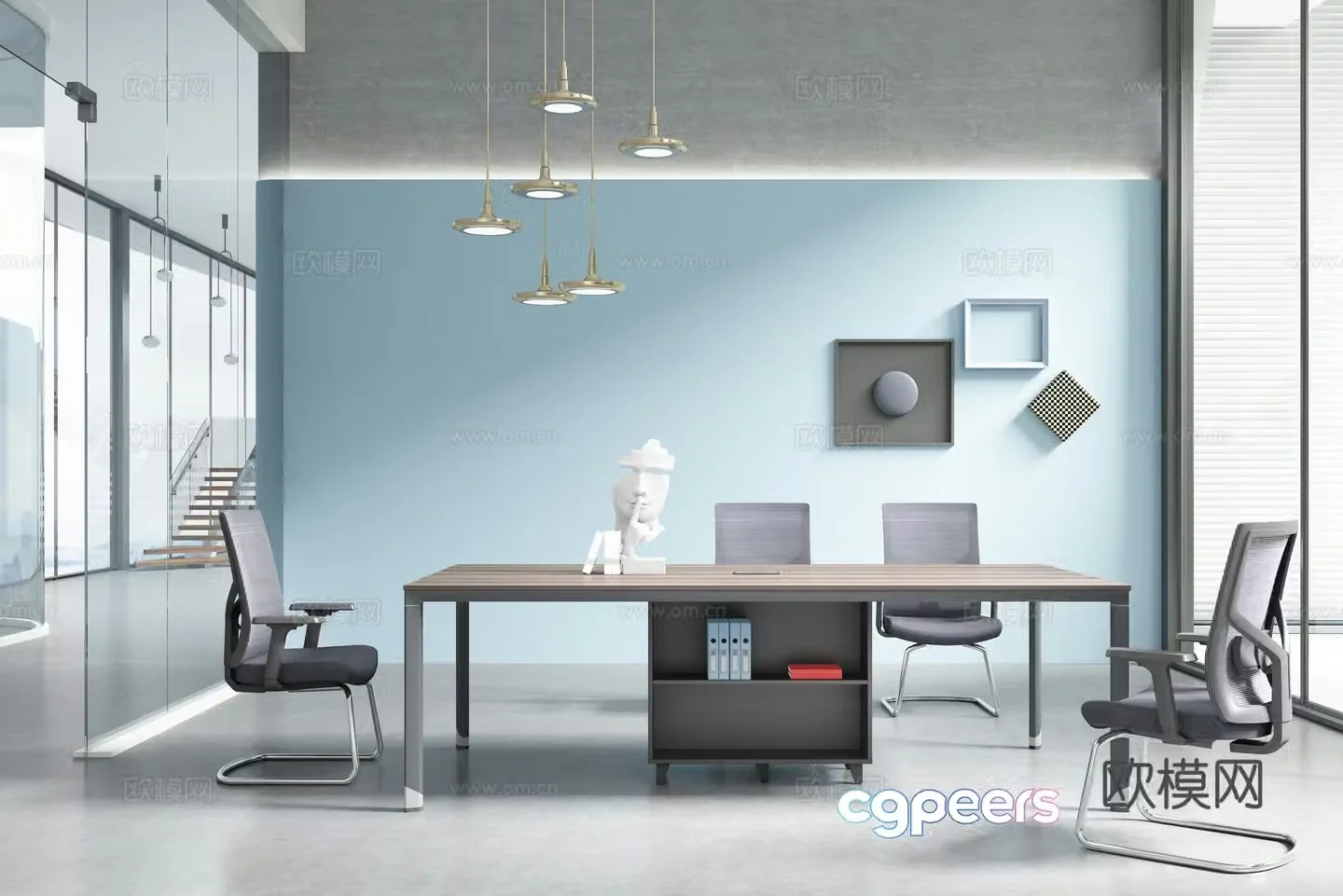 Working office space office area 3d model